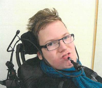 Mini Joystick an der Brille montiert (2)