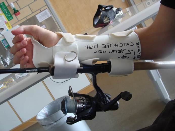 Handschiene zum Angeln